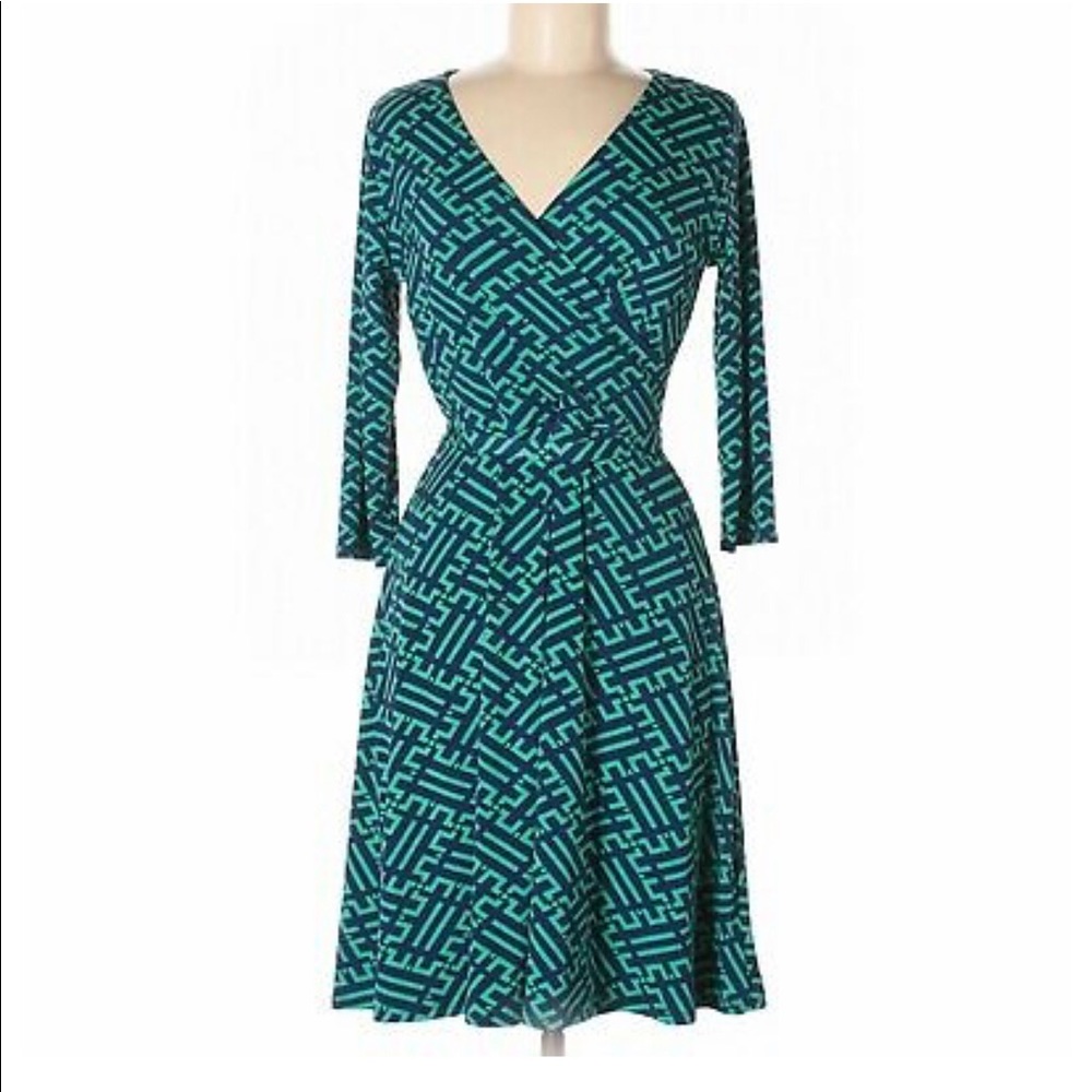 Jersey faux wrap dress